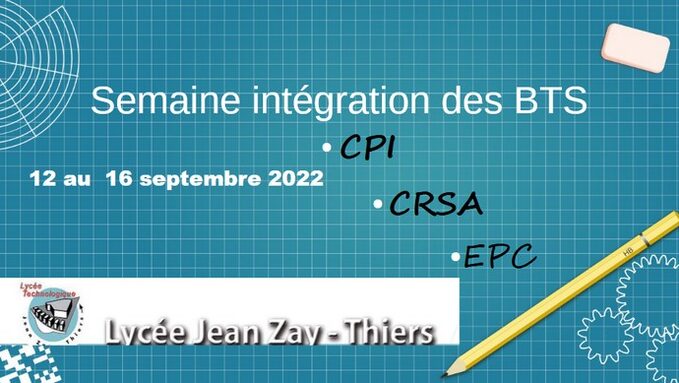 Semaine d'intégration pour les BTS