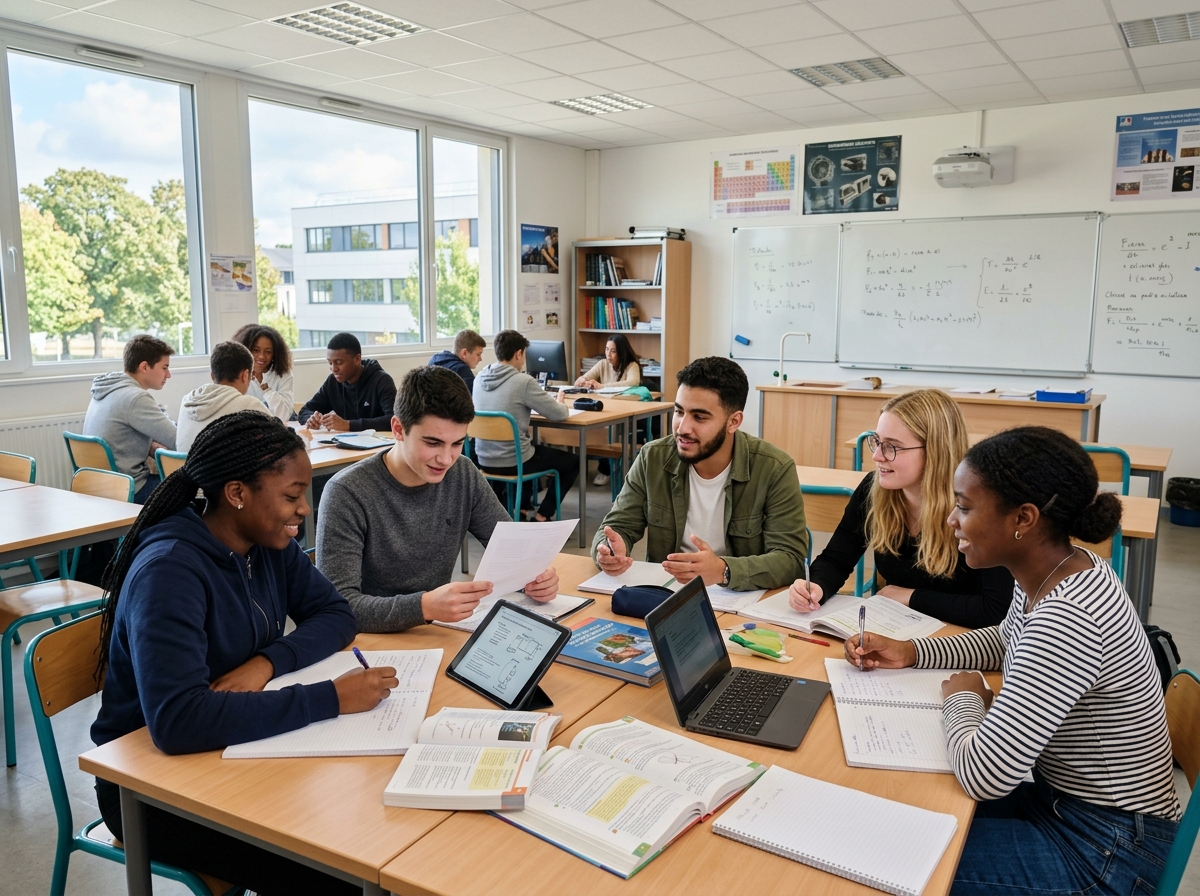 Élèves de seconde générale et technologique en classe