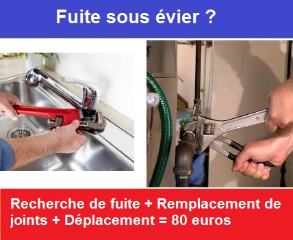 Fuite sous evier plombier clichy