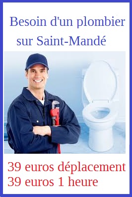Plombier saint mande plombier vincennes