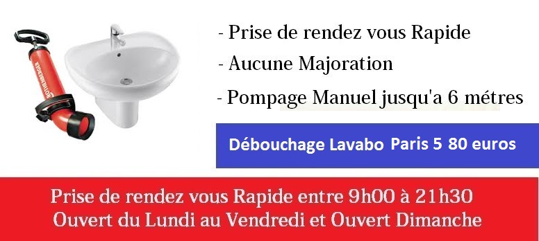 débouchage  lavabo paris 5