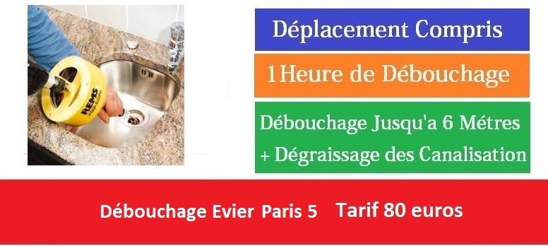 débouchage evier paris 5