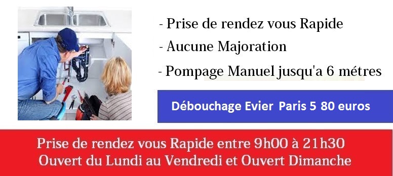débouchage  evier paris 5