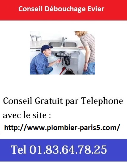 Debouchage evier paris 5 pas cher 