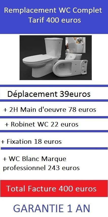 Depannage wc complet Paris 5