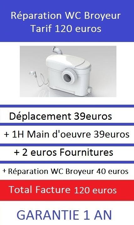 Depannage wc broyeur Paris 5