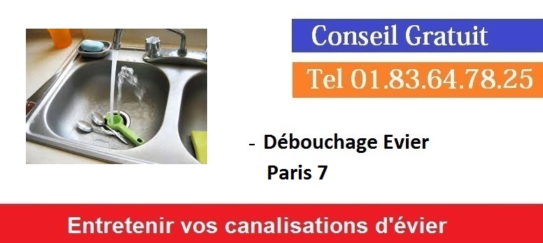 Debouchage evier paris 7 pas cher