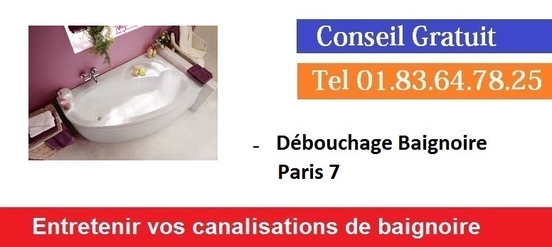 Debouchage baignoire paris 7 pas cher