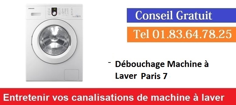 Debouchage machine a laver paris 7 pas cher