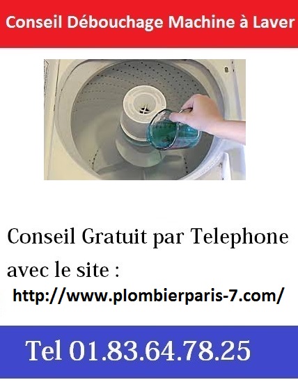 Debouchage machine a laver paris 7 pas cher 