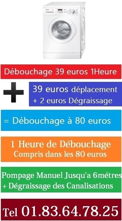 Debouchage machine a laver paris 7