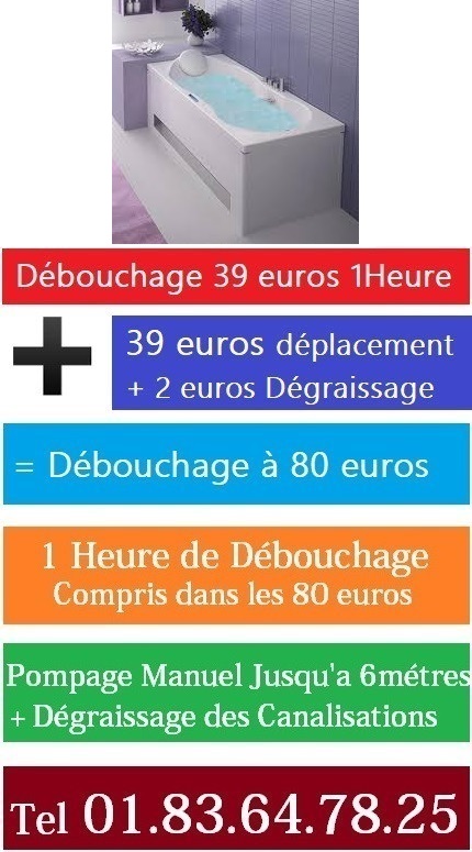 Debouchage baignoire paris 7