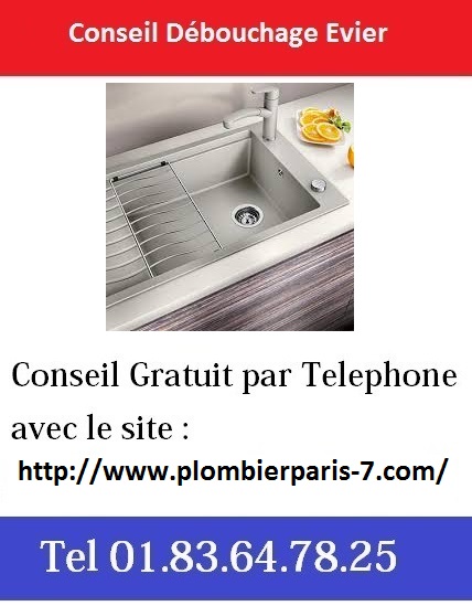 Debouchage evier paris 7 pas cher 