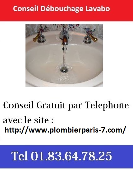 Debouchage lavabo paris 7 pas cher