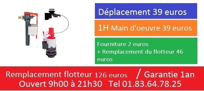 Remplacement flotteur Paris 7