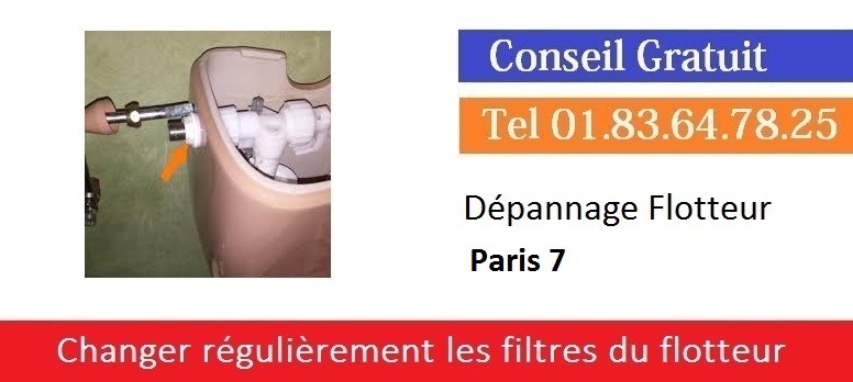 Depannage flotteur Paris 7 pas cher