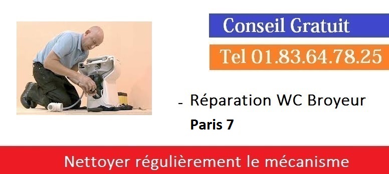 Remplacement wc broyeur Paris 7 pas cher