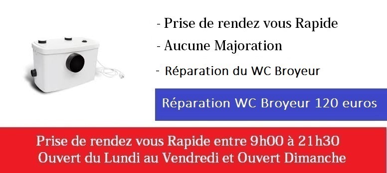 Depannage wc broyeur Paris 7