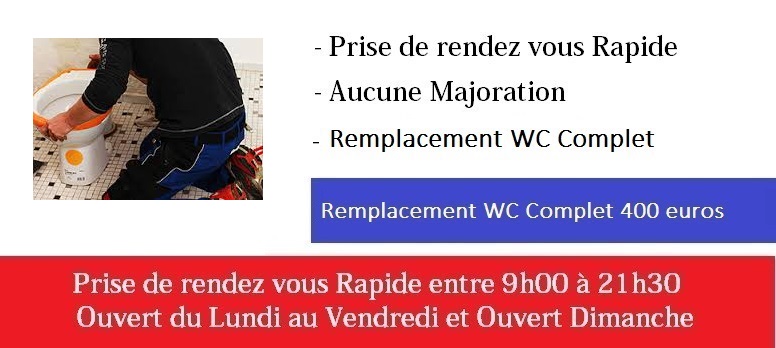 Depannage wc complet Paris 7
