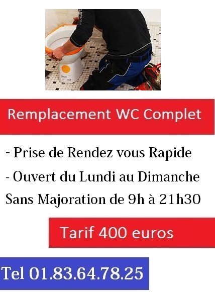 Depannage wc complet Paris 7 pas cher