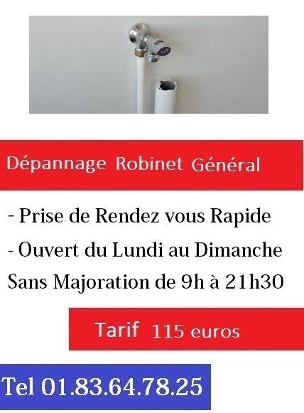 Depannage robinet general Paris 7 pas cher