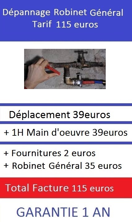 Depannage robinet general Paris 7