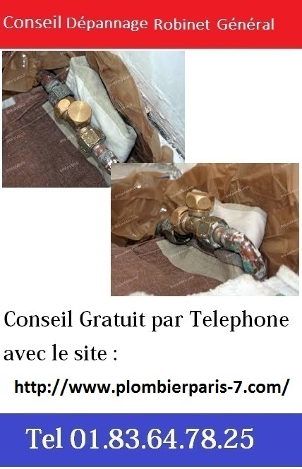 Depannage robinet general Paris 7 pas cher 