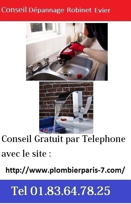Depannage robinet evier Paris 7 pas cher 