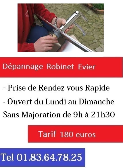 Depannage robinet evier Paris 7 pas cher
