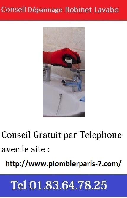 Depannage robinet lavabo Paris 7 pas cher 