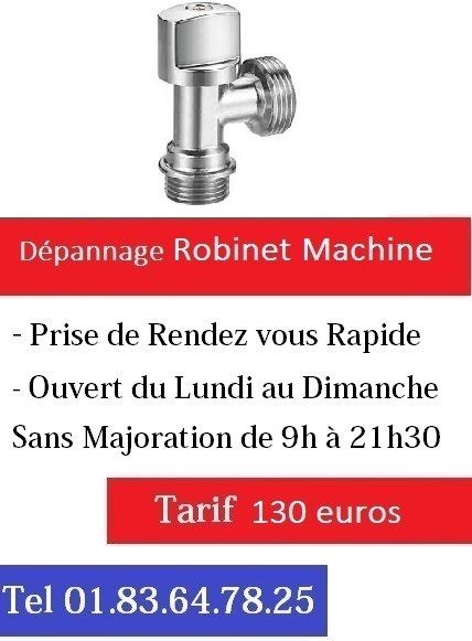 Depannage robinet machine Paris 7 pas cher