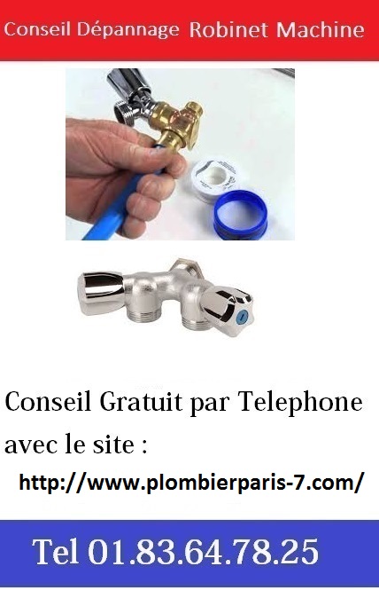 Depannage robinet machine Paris 7 pas cher 