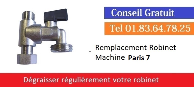 depannage robinet machine paris 7