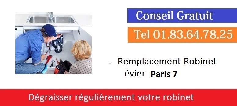depannage robinet evier paris 7