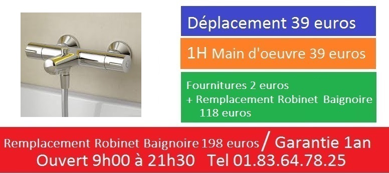 robinet baignoire paris 7