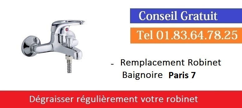 depannage robinet baignoire paris 7
