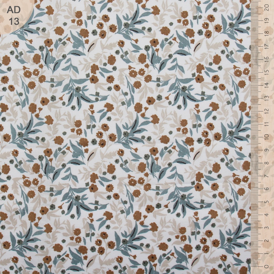 Ad13 fleurs brume et camel