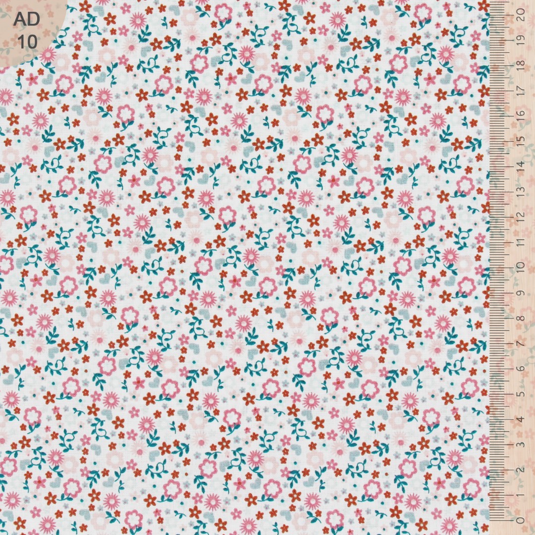 Ad10 fleurs roses menthe