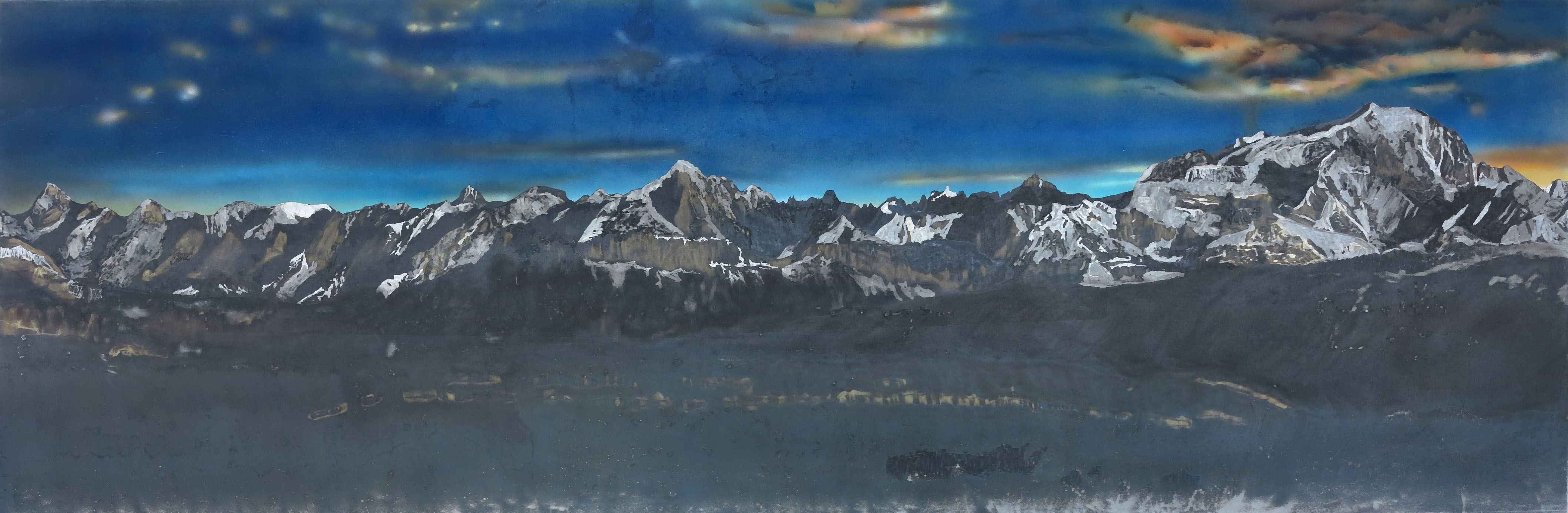Gravure sur métal et peinture aérographie
