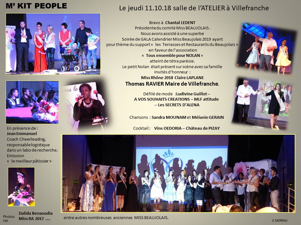 Calendrier 2019 miss beaujolais nolan