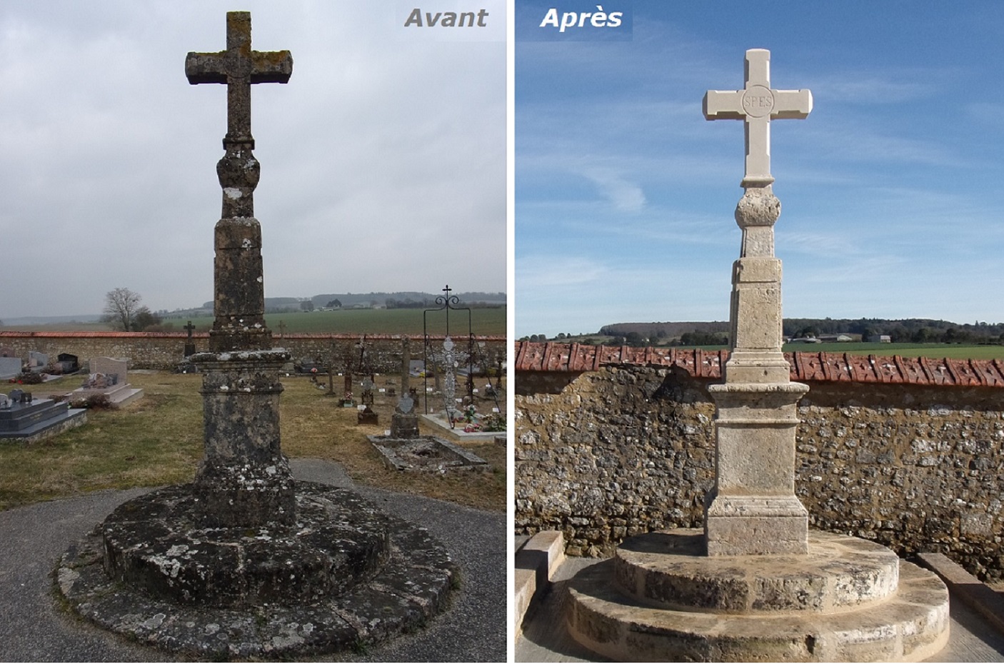 Theligny croix de cimetiere