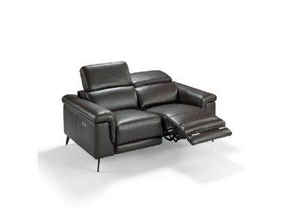 Canape en cuir noir avec relax electrique