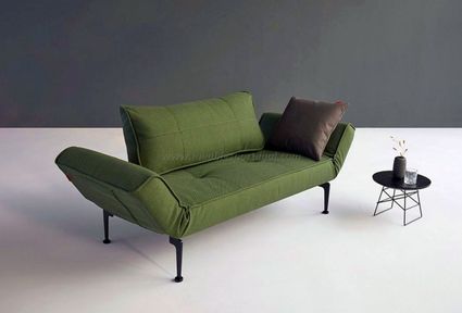 Canape lit design tissu vert