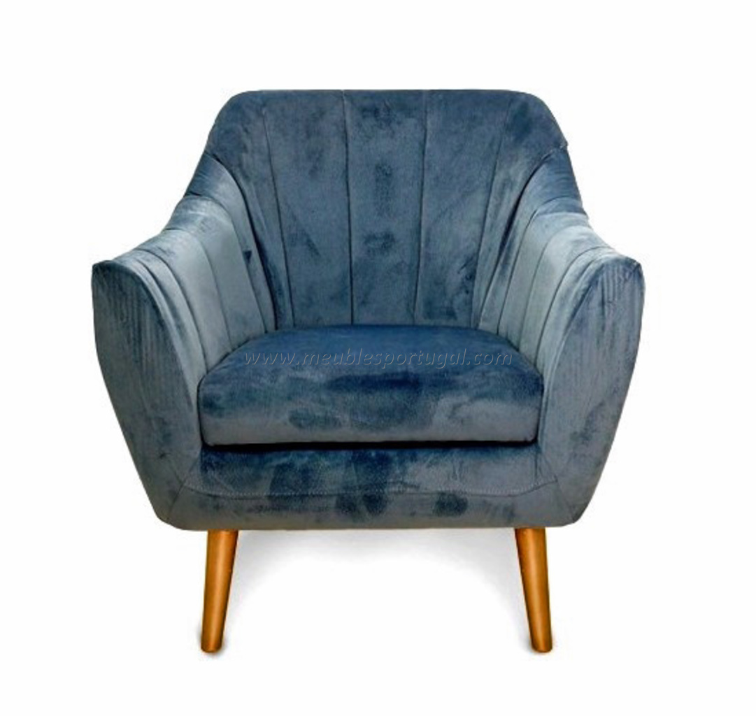 Fauteuil en velours doux