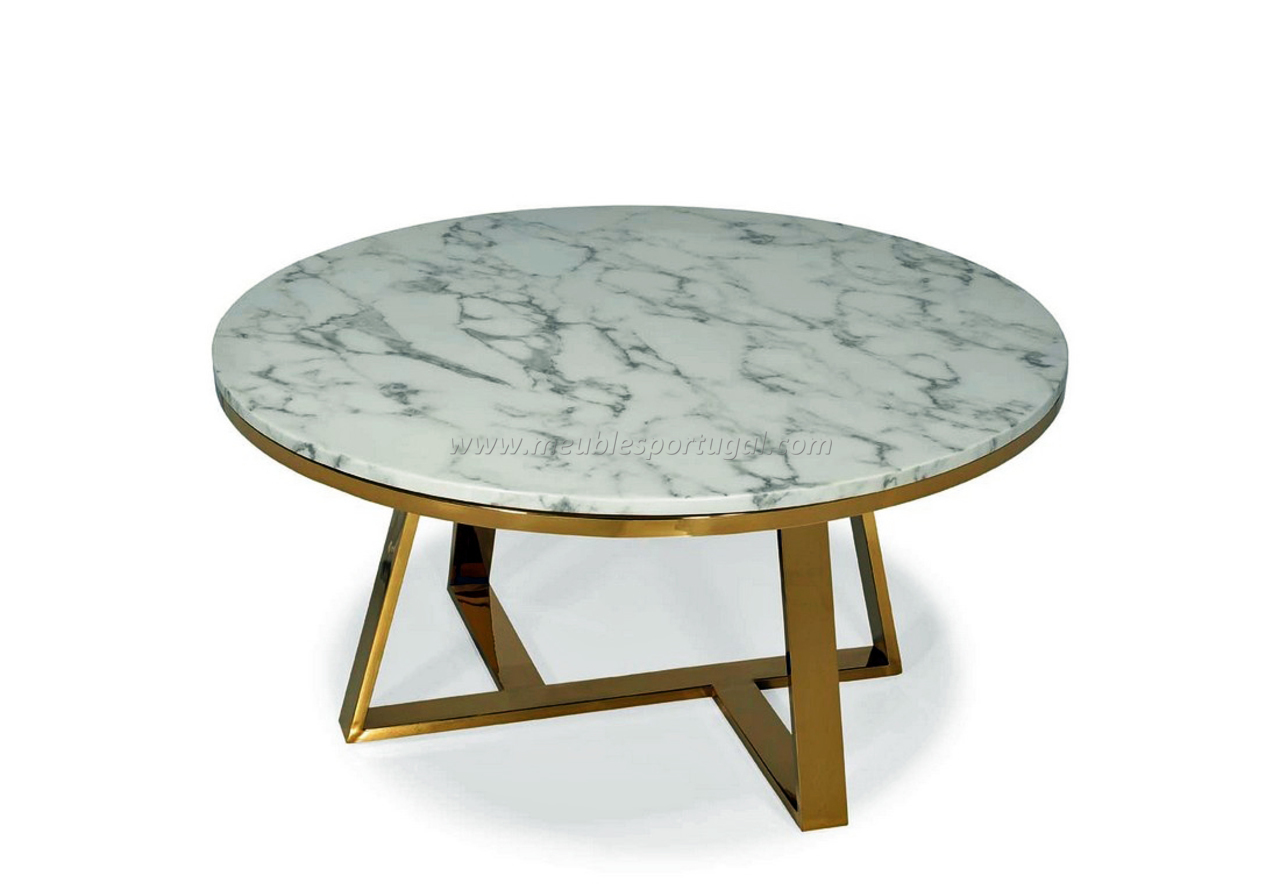 Table basse ronde calacatta