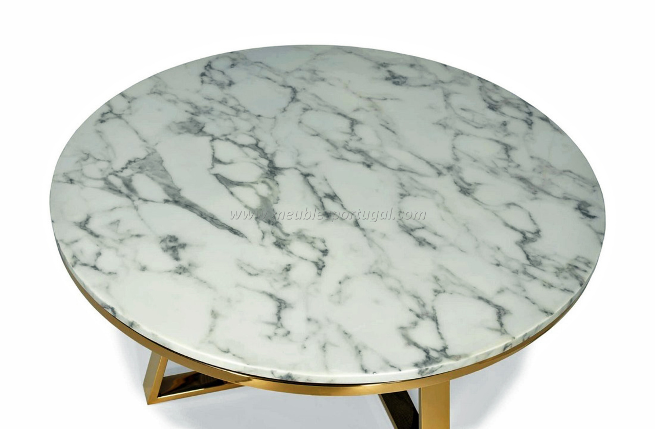 Table basse ronde en marbre