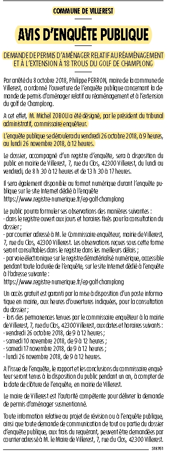 Du nouveau sur le golf...