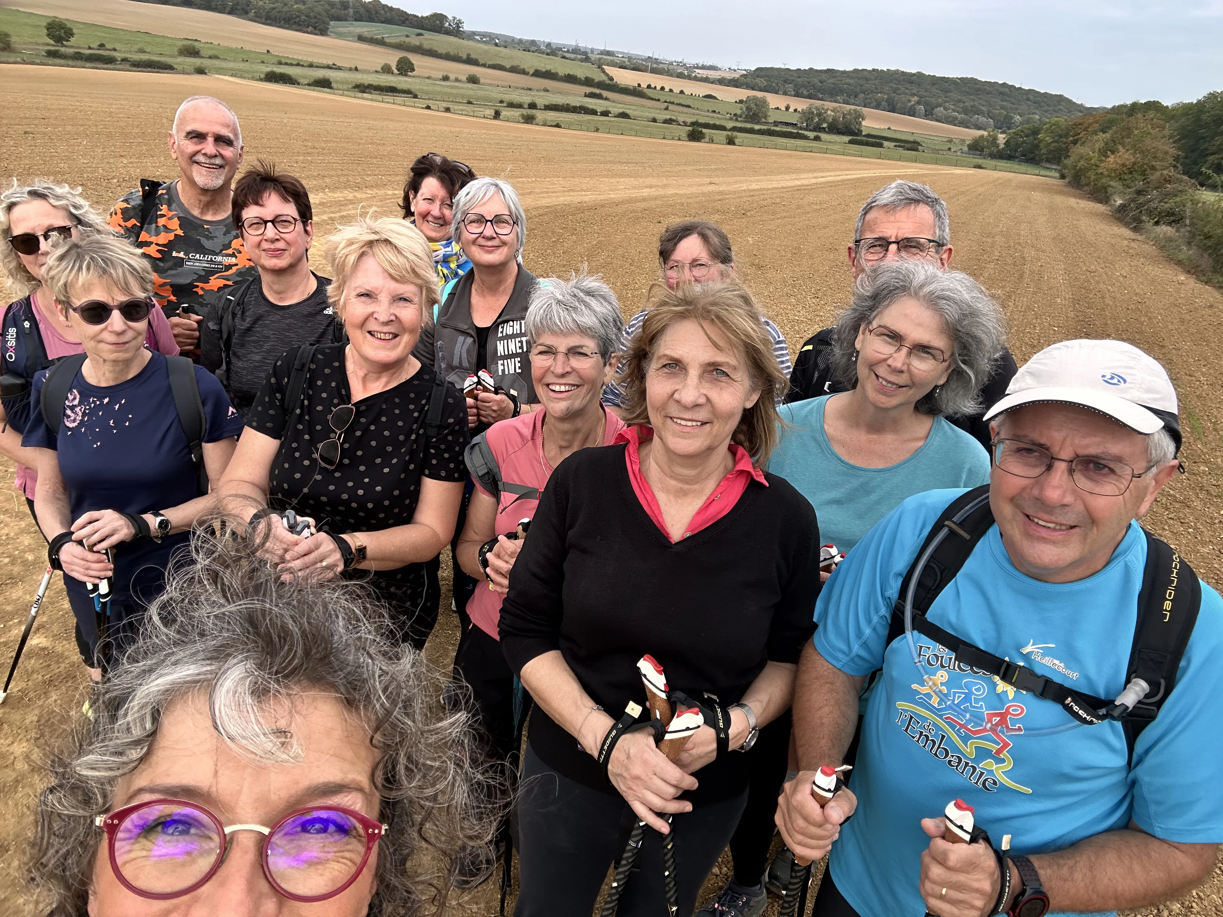 Marche nordique automne groupe nancy