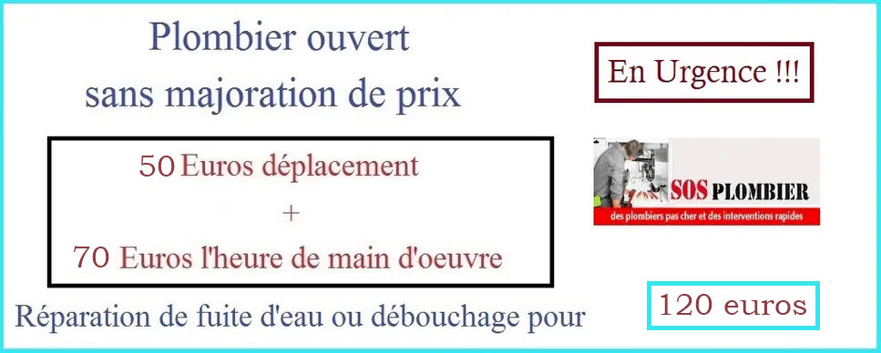 Dépannage plomberie sans majoration