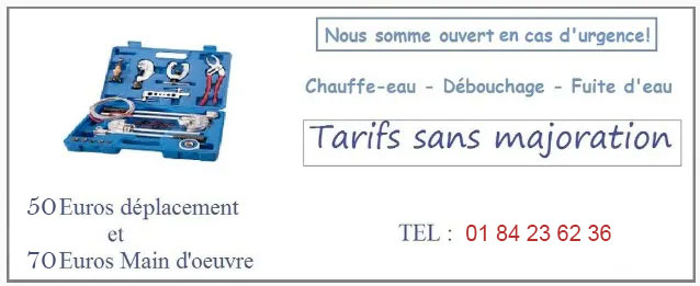 Etablissement de plomberie ouvert pour urgence